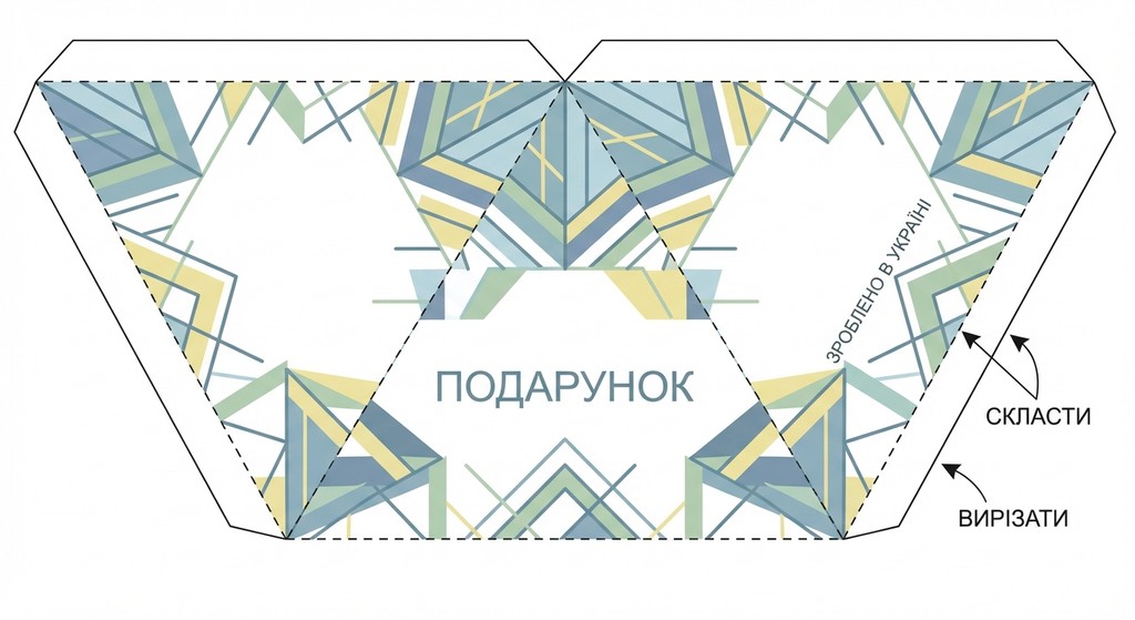 розробити, побудувати розгортку та виготовити модель-прототип оригінального пакування для вашого улюбленого виробу