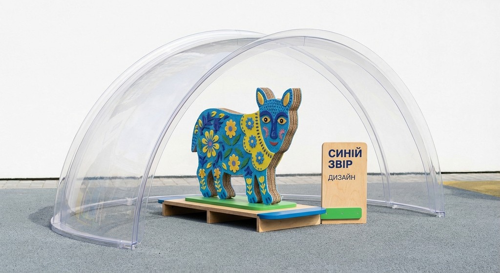 ескіз ігрової скульптури за мотивами картини М. Примаченко «Синій звір»